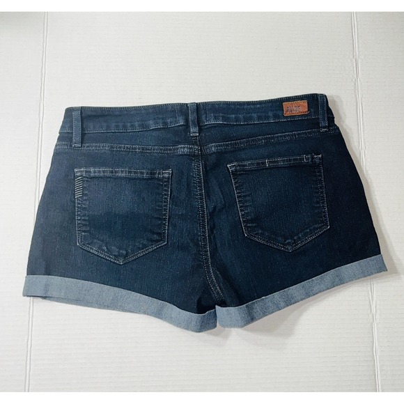 Paige Jimmy Jimmy Shorts‎ Size 32 Blue Denim Dark Wash Stretch Luxury Coquette - Picture 3 of 6